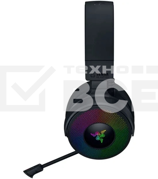 Гарнитура Razer Kraken V4 Pro чёрный, беспроводная + проводная, радиоканал, до 45 ч, подсветка