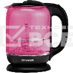 Чайник электрический Hyundai HYK-G4808 1.8л. 2200Вт малиновый/черный (корпус: стекло), фото 1
