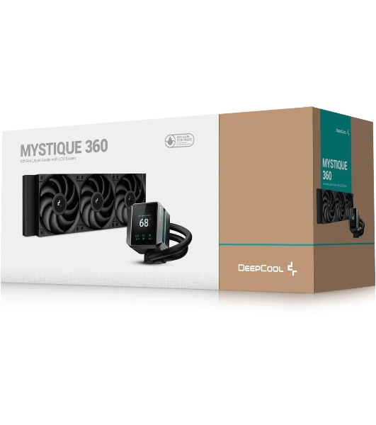 Система жидкостного охлаждения DEEPCOOL MYSTIQUE 360 черный, 120 мм, алюминий/медь, 2150 об/мин, 36.49 дБ, 4 pin, 300 Вт