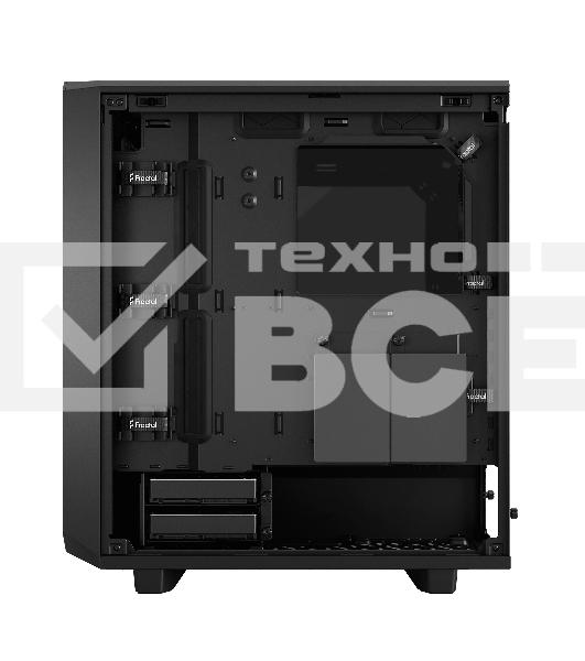 Компьютерный корпус Fractal Design MESHIFY 2 COMPACT BLACK - DARK TG/ATX, TG/2x140мм & 1x120мм fans inc./FD-C-MES2C-02
