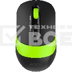 Мышь беспроводная A4Tech Fstyler FG10CS Air черный/зеленый, 2000 dpi, радиоканал, USB, кнопки - 4, фото 1