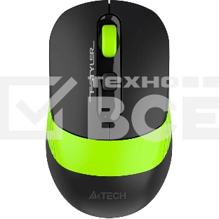 Мышь беспроводная A4Tech Fstyler FG10CS Air черный/зеленый, 2000 dpi, радиоканал, USB, кнопки - 4