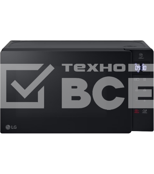 Микроволновая печь LG MH6032GAS черный, 20 л, 700 Вт, переключатели - сенсор