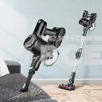 Пылесос вертикальный Kitfort КТ-5168-2 зеленый/черный, питание от аккумулятора, 75 Вт, уборка сухая, пылесборник 0.5 л, работа от АКБ max 32 мин., фото9