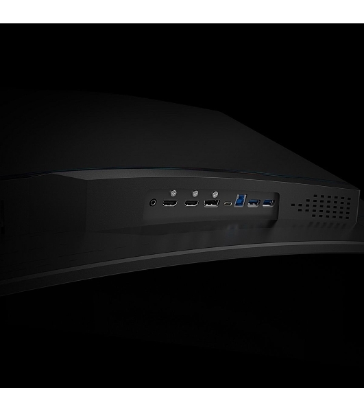 Монитор 49' Gigabyte AORUS CO49DQ-EK QD-OLED 5120x1440, 144 Гц, 0.03 мс, 32:9, 250 кд/м², 2xHDMI 2.1, DP 1.4, USB-C (18 Вт), 3.5 Jack, USB Hub (3x USB 3.2), динамики (2x5 Вт), HDR10, изогнутый экран (1800R), черный