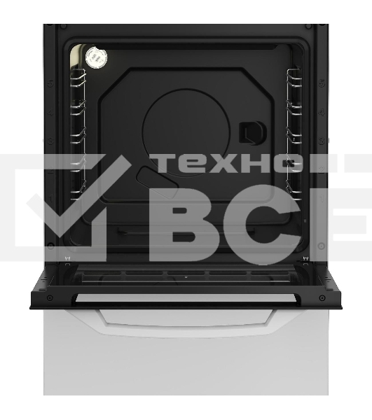 Плита электрическая Beko FFSS57001W белый, конфорок 4 шт, духовка 60 л, 50 см x 85 см x 60 см