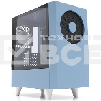 Корпус WIZMAX EM1 Woofer, mATX, mITX синий, Mini-Tower, без БП, TG, 1x160mm + 1x120mm LED, 1xUSB-A 3.0 + 2xUSB-A 2.0, фото 1