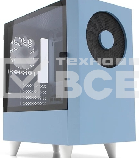 Корпус WIZMAX EM1 Woofer, mATX, mITX синий, Mini-Tower, без БП, TG, 1x160mm + 1x120mm LED, 1xUSB-A 3.0 + 2xUSB-A 2.0