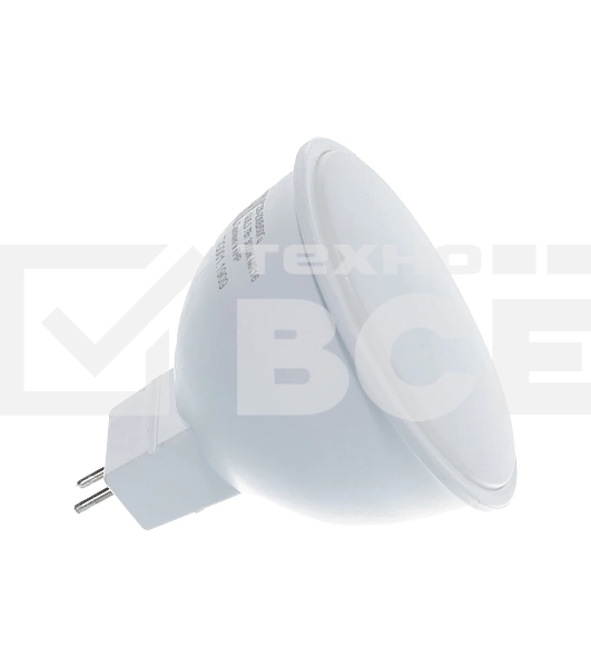 Лампа светодиодная Ресанта LL-R-MR16-7W-230-3K-GU5.3 рефлекторная, 7 Вт, теплый, GU5.3