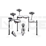 Электронная ударная установка Alesis NITRO MAX KIT NITROMAXKITXEUK: 3 пэда томов (8), двухзонный пэд малого барабана (10), пэд бочки с педалью, два пэда тарелок (10), пед хай-хэта (10), алюминиевая рама со стойками, модуль, кабели для подключения, а, фото 1