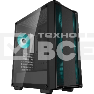 Компьютерный корпус Deepcool CC560 ARGb V2 без БП, боковое окно (закаленное стекло), 3x120мм ARGb LED вентилятор спереди и 1x120мм ARGb LED вентилятор сзади, черный, ATX