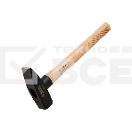 Молоток слесарный Denzel 1000 г, кованый квадратный боек, буковая рукоятка, фото 1