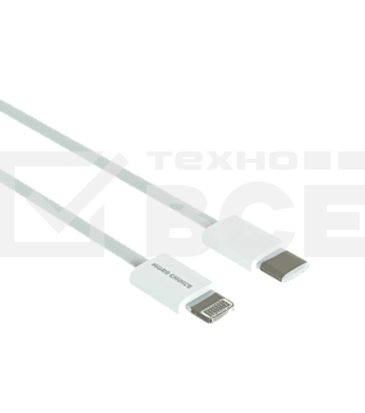 Кабель MORE CHOICE (4620202550408) K73i USB 3.0A PD 20W для Lighting 8-pin Type-C - нейлон 1м белый