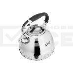 Чайник для плиты LR00-67 LARA (зеркальный) 3.0 л, индукционное капсулированное дно, свисток с кноп. механизмом, фото3