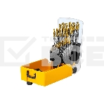 Набор сверл по металлу Denzel 1-13 мм, Р6М5-TiN, Golden Tip, 25 шт 723009, фото 1