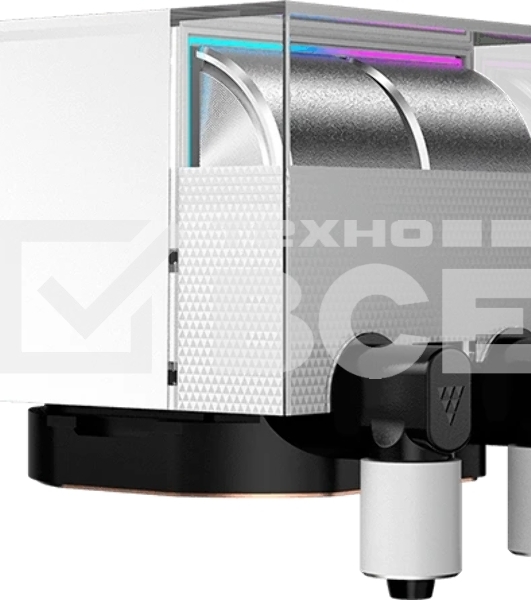 Система охлаждения Water Cooling System PCCooler DS360 Display WH (310W, 360мм, LED, белый, ARGb Pump/Fans: 3x120мм, 90.56CFM, 39.8dBA, 2500RPM/Pump height 65мм, 15dBA, 2600RPM, Rad thickness 27мм/S: 1851, 1700, 1200, 115X, AM5, AM4)