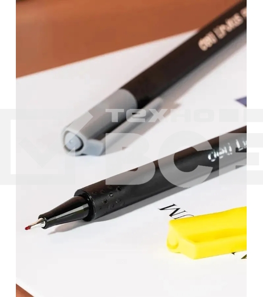 Набор ручек капиллярных Deli Linkus (EQ900-06), d=0.45мм, ассорти чернила, игловидный пишущий наконечник, линия 0.45мм, 6 цветов