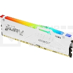 Оперативная память Kingston Fury Beast, DDR5, 16Gb (1x16 GB), 6000 MHz, CL30, радиатор, RGB, белый, фото 1