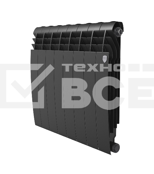 Радиатор биметаллический Royal Thermo BILINER B 500 черный - 8 секц.