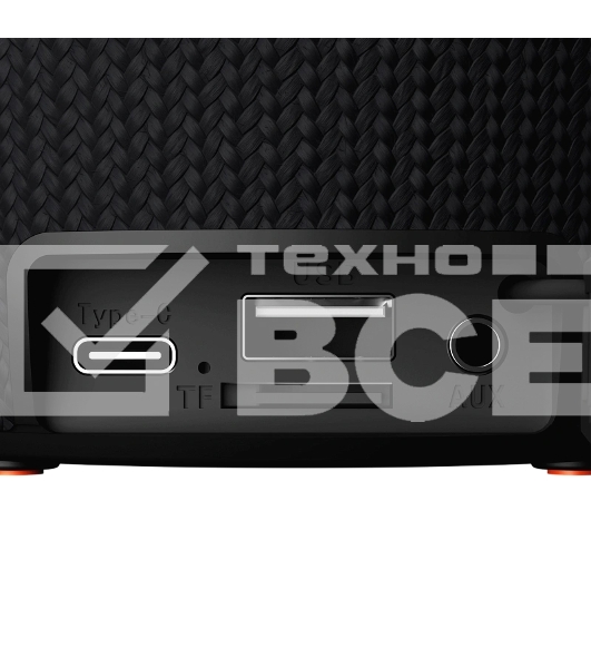 Колонка портативная Ural Молния Огонь черный/оранжевый 35W 1.1 BT/3.5Jack/USB-C 10м 2200mAh (без.бат)