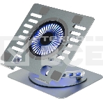 Подставка для ноутбука Digma D-NCP170-1xRGb110-360 17' 240x230x50мм 28дБ 2xUSB 1x 110ммFAN 940г Fan-control алюминий серый, фото 1