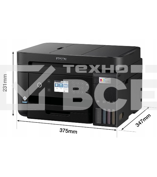 МФУ струйное Epson EcoTank L6270, A4, цветной, печ. до 33/15.5 стр/мин. (ч/б/цв.), 1200 x 4800 dpi (печ.), 1200x2400dpi (скан.), USB, RJ-45, Wi-Fi