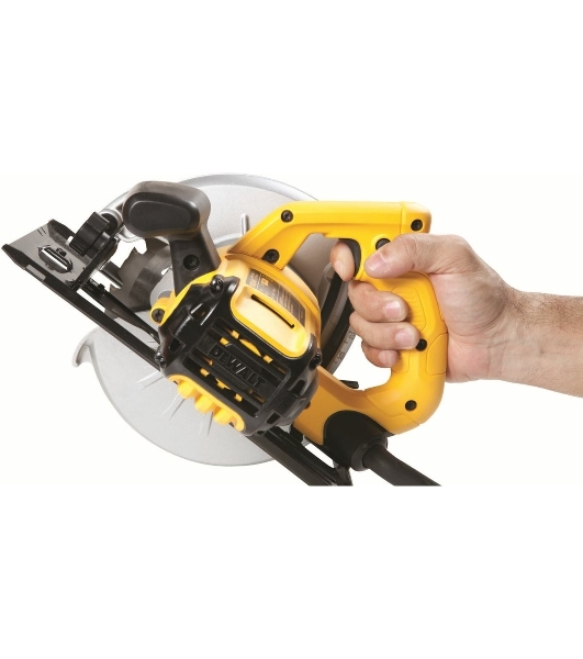 Пилы электрические дисковые, торцовочные DeWalt DWE 560 K Пила диск 1350Вт,5000об\м,диск-ф184х16мм,рез-65мм,3.7кг,чем