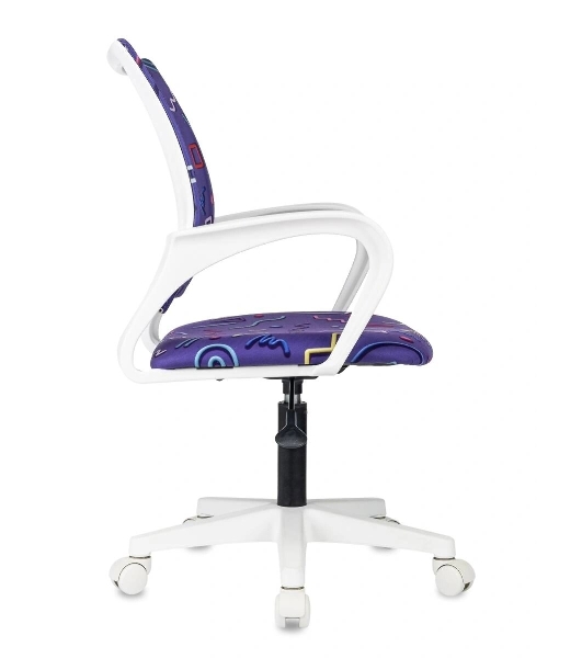 Кресло Domfy DK X-ROOM WH фиолетовый Sticks 08 крестов. пластик пластик белый