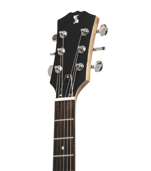 Электрогитара STAGG SEL-HB90 LH BLK 6-ти струнная, леворукая, корпус массив красного дерева, гриф красное дерево, накладка палисандр, 22 лада, звукосниматели 1х P90, 1х хамбакер, регуляторы 1x громкости, 1x тона, 3-х поз. переключатель, цвет черный