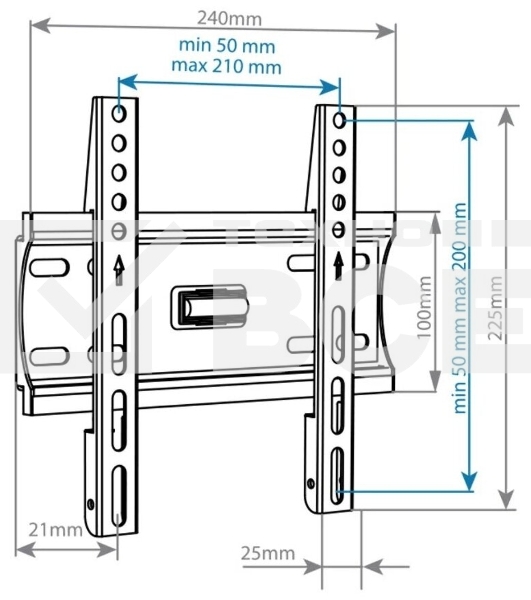 Кронштейн для телевизора Arm Media PLASMA-5 черный 15