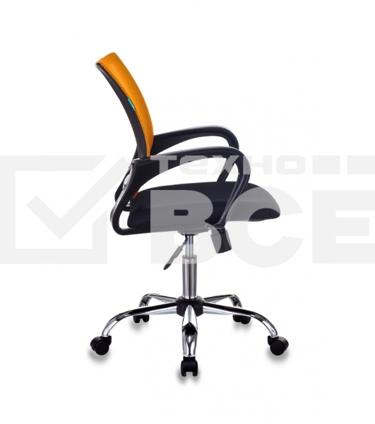 Кресло офисное Бюрократ CH-695N/SL/OR/BLACK спинка сетка, оранжевый TW-38-3, сиденье черный TW-11, крестовина хром