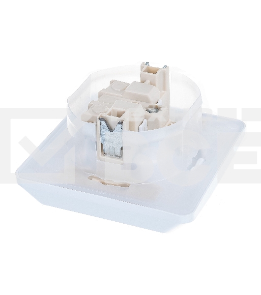 Розетка 1-м СП Этюд защ. шторки с заземл. IP44 бел. SchE PC16-044B