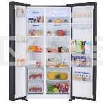 Холодильник Gorenje NRR9185EABXLWD черный матовый двухкамерный 353/191л морозилка снизу, фото2