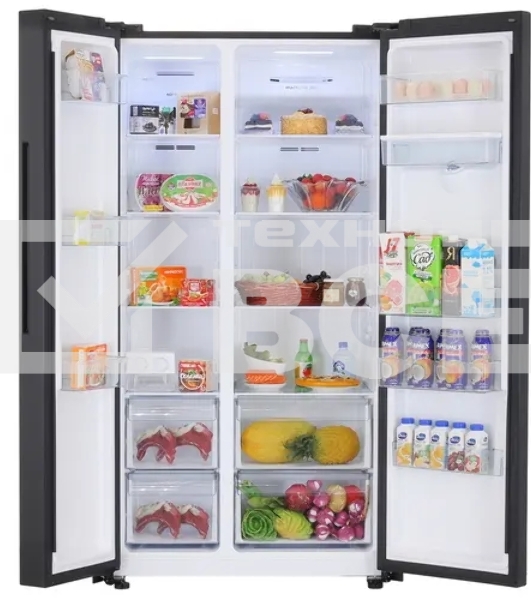 Холодильник Gorenje NRR9185EABXLWD черный матовый двухкамерный 353/191л морозилка снизу