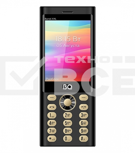 Мобильный телефон BQ 3598 Barrel XXL черный/золотистый