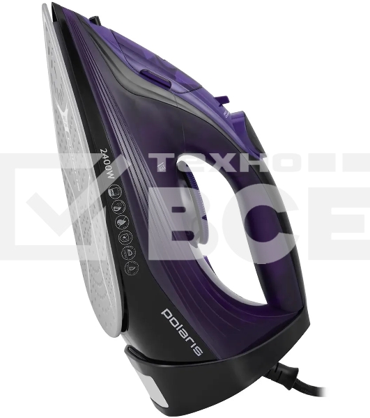 Утюг Polaris PIR2487AK 3m черный/фиолетовый 2400Вт