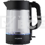 Чайник электрический Hyundai HYK-G7707 1.7л. 2200Вт графит корпус: стекло, фото2