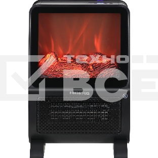 Тепловентилятор HIBERG TSF 3000 B, черный, 2000 Вт, 30 м2, с 3D - камином