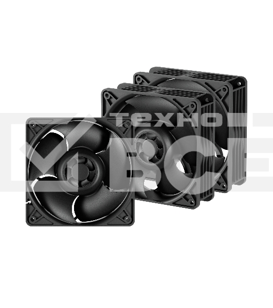 Комплект вентиляторов для корпуса Arctic S12038-4K 3 Pack черный, 120 мм, 4000 об/мин, 4 pin
