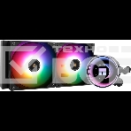 Водяное охлаждение для процессора Thermalright Frozen Notte 240 черный ARGB V2 (240mm, Black, ARGB/ Fans: 2x120mm, 72.37CFM, 27.7dBA, 2000RPM/ Pump height 54mm, 28dBA, 5300RPM, Rad thickness 27mm/ S: 1200, 1700, 1851, 2011, 2066, 115X, AM2, AM2+, AM3, AM3, фото 1
