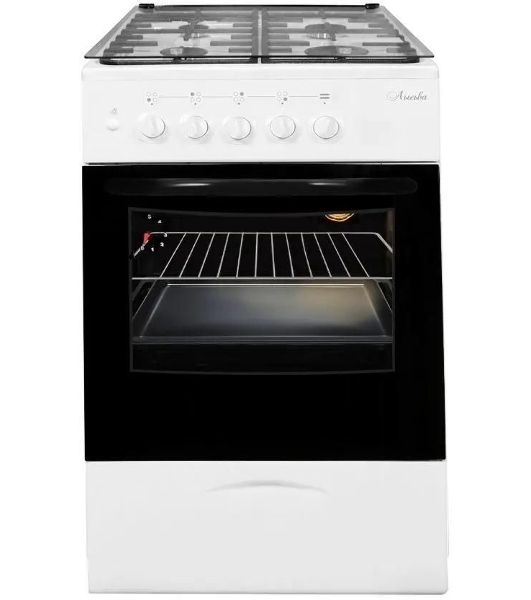 Газовая плита Лысьва ГП 400 МС-2у белый (стеклянная крышка) реш.чугун