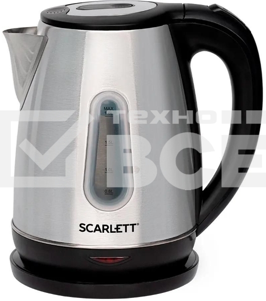 Чайник электрический SCARLETT SC-EK21S36, 1.8л, 2200Вт, черный