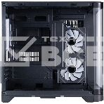 Компьютерный корпус 1STPLAYER UVIEW UV5 ARGB черный mATX 3x120мм ARGB fans UV5-BK-2FC7R-1FC7, фото2