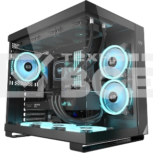 Компьютерный корпус без блока питания Case PCCooler C3T500 ARGB BK, Midi-Tower, TG, 6x120мм ARGB, 1xUSB-C 3.1 + 2xUSB-A 3.0, ATX, mATX, mITX черный