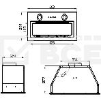 Вытяжка встраиваемая Maunfeld Trapeze 602M нержавеющая сталь, 60 см, 1150 куб. м/ч, 54 дБ, фото2