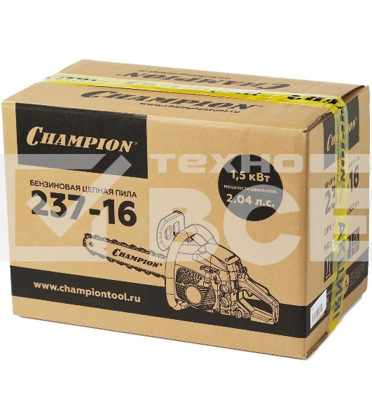 Цепная пила Champion PN237-16 1.5Вт 2л.с. дл.шины:16' (40 см)