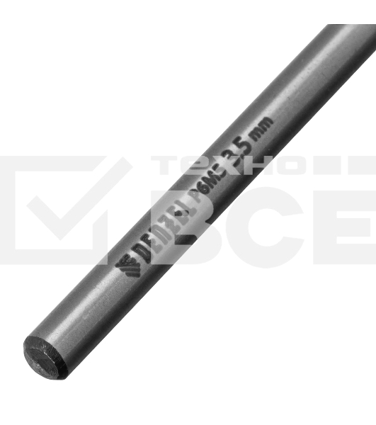 Сверло спиральное по металлу Denzel 3,5 x 70мм, Р6М5, Golden Tip, многогранная заточка, 2 шт.