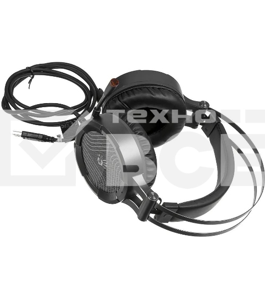 Гарнитура проводная с микрофоном A4Tech G530 черный/серый 1.8м мониторы оголовье