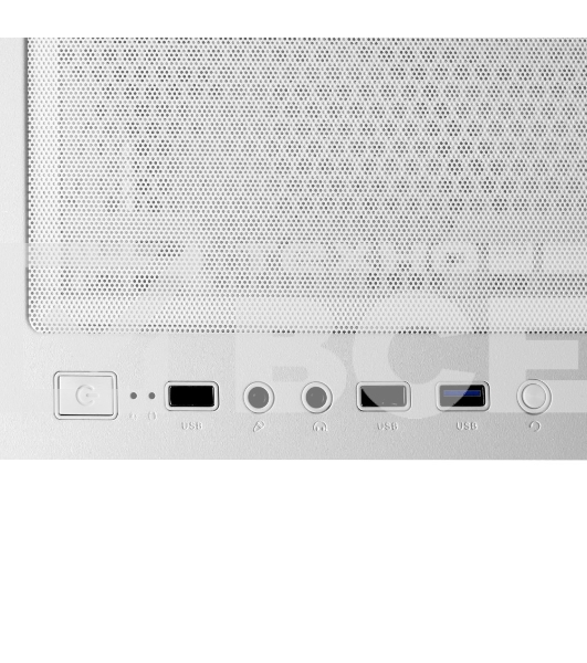 Компьютерный корпус Ginzzu GL 185 белый боковая дверца закаленное стекло на петлях на магнитах