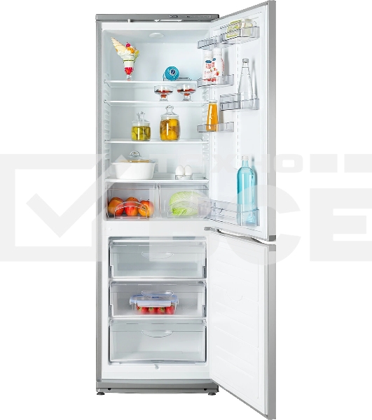 Холодильник Atlant ХМ-6021-080 серебристый двухкамерный 225/101л морозилка снизу